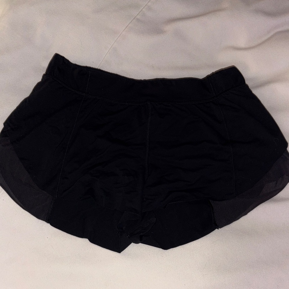 lululemon fast and free Women's Black Athletic Shorts - Picture 2 of 4